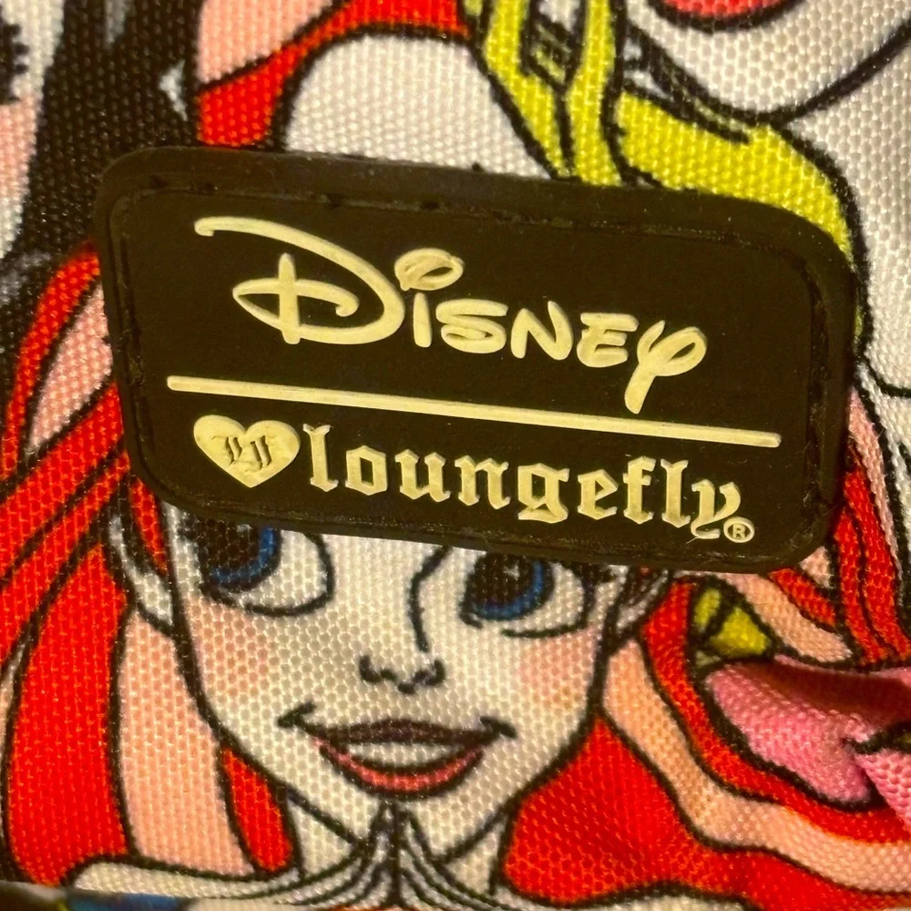 Loungefly Disney Princess All-Over-Print Full Size Backpack Rare EUC